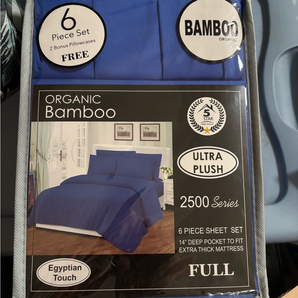 Organic Bamboo Ultra Plush Full Sheet Set in Blue